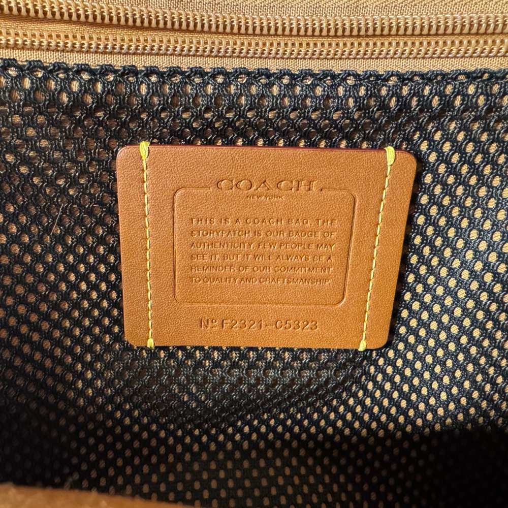 Leather Coach Gotham Backpack in Tan/Stone Color - Picture 10 of 16